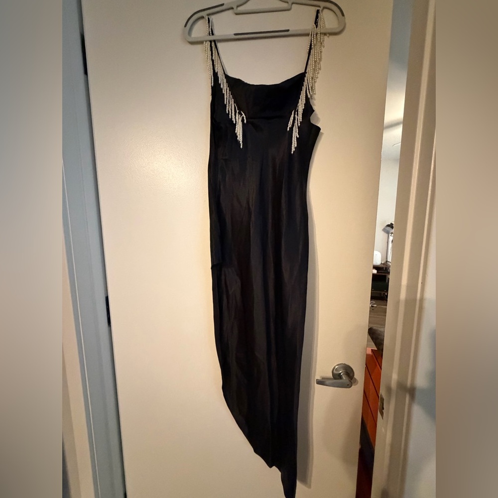 FLEUR DU MAL COWL NECK SLIP WITH PEARL TASSELS - Picture 6 of 8